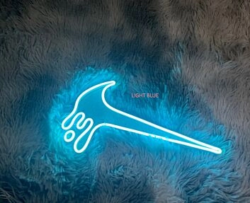 Dripping Swoosh Neon Sign for Bold and Stylish Spaces