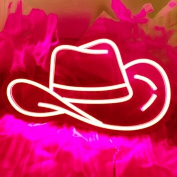 Cowboy Hat V1 Neon Sign for Western and Rustic Decor