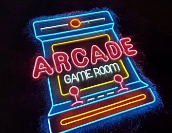 Arcade Game Room Neon Sign for Gaming and Fun Spaces