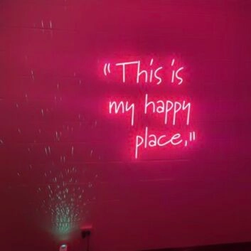This Is My Happy Place Neon Sign for Cozy and Positive Spaces