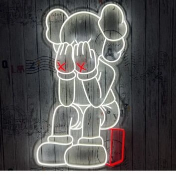 Crying Kaws Neon Sign for Artistic and Bold Spaces