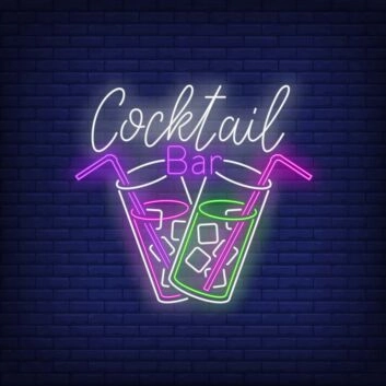 Cocktail Bar Neon Sign for Bars and Social Spaces