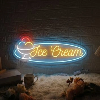 Ice Cream Shop Neon Sign for Sweet and Fun Spaces