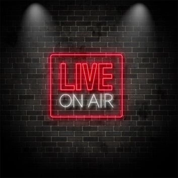Live On Air Neon Sign for Studios and Broadcasting Spaces