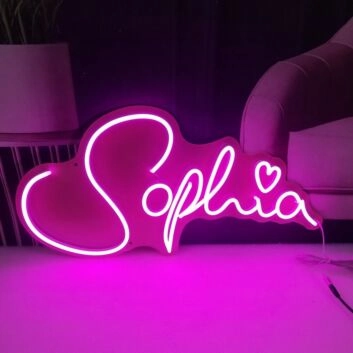 Sophia Name Neon Sign for Personalized and Whimsical Decor