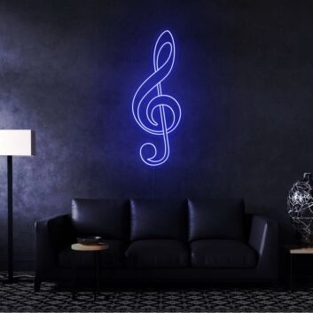 Treble Clef Neon Sign for Music Lovers