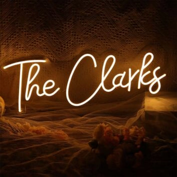 The Clarks Neon Sign for Personalized Decor