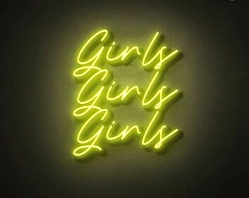 Girls Girls Girls Neon Sign LED for Fun and Playful Spaces