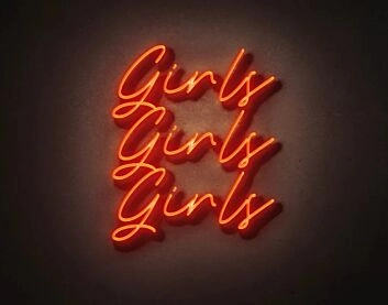 Girls Girls Girls Neon Sign LED for Fun and Playful Spaces