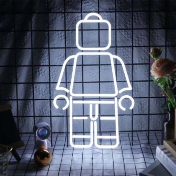 Lego Man Neon Sign for Fun and Playful Spaces