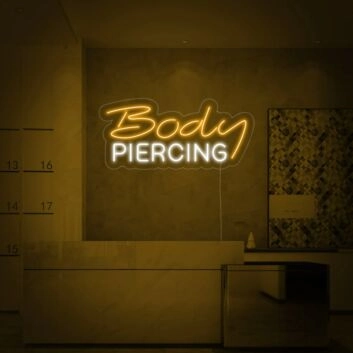 Body Piercing Tattoo Neon Sign for Tattoo Studios