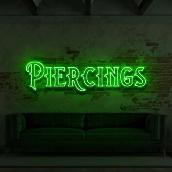 Piercings For Tattoo Studio Neon Sign for Tattoo Studios
