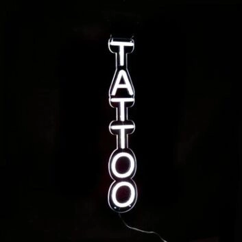 Vertical Tattoo Neon Sign LED Light for Tattoo Studios