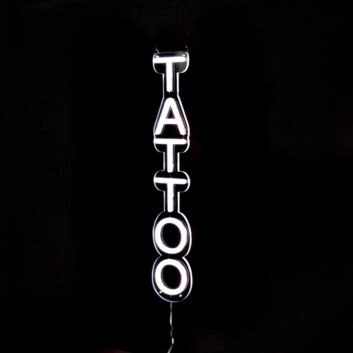 Vertical Tattoo Neon Sign LED Light for Tattoo Studios