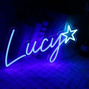 Lucy Neon Sign for Personalized and Whimsical Decor