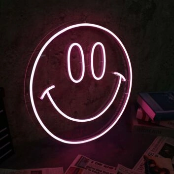 Big Smile Face Neon Sign for Positive and Fun Spaces
