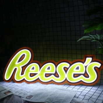 Reese&#039;s Neon Sign for Candy Lovers