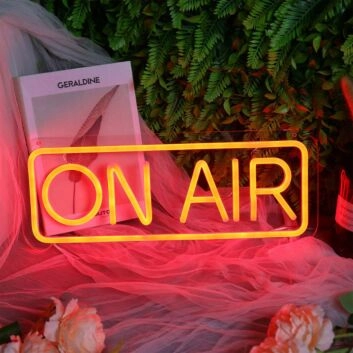 ON AIR RED Custom Neon Sign for Studios and Broadcasting Spaces