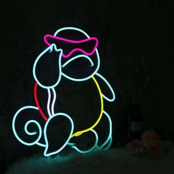 Anime Squirtle Custom Neon Sign for Anime Fans