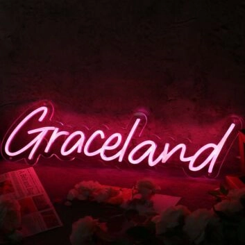 Graceland Red Neon Sign for Music Lovers