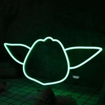 Star War Yoda Green Neon Sign for Star Wars Fans