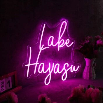 Lake Havasu Pink Neon Sign for City Pride and Cultural Decor