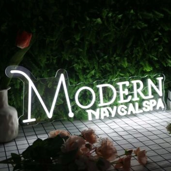 Modern Medical SPA White Neon Sign for Wellness and Spa Spaces