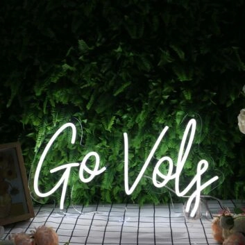 Go Vols White Neon Sign for Sports Fans