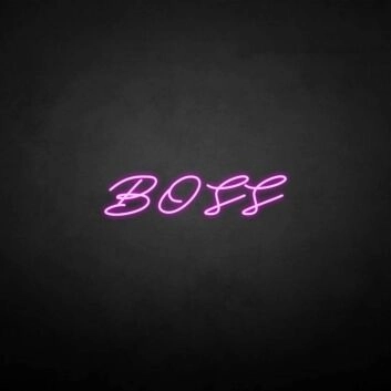 &#39;Boss&#39; neon sign