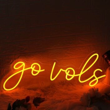 Go Vols Orange Neon Sign for Sports Fans