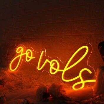 Go Vols Orange Neon Sign for Sports Fans