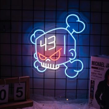 Ken Block 43 Skull Neon Sign Art Neon Light Wall Decor Aesthetic Gifts for Car Enthusiasts