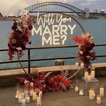 Will You Marry Me Neon Sign Wedding Party Decoration for Engagement and Celebratory Spaces