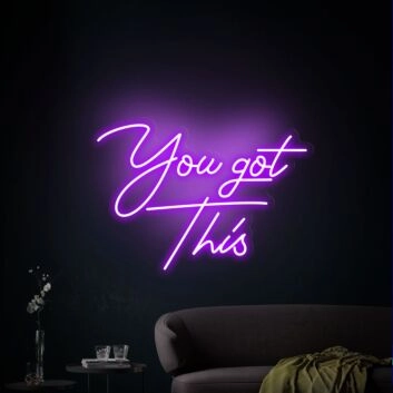 You Got This Neon Sign Size And Color Neon Lights Decor Game Room Wall Decor Home for Inspirational Spaces