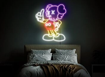 Kaw Neon Sign Kaws LED Light Modern Neon Anime Neon Kaws Room Decor Wall Art for Artistic and Bold Spaces