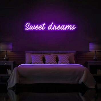 Sweet Dreams Neon Sign for Peaceful and Relaxing Bedrooms