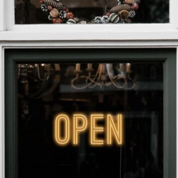 Open Neon Sign for Businesses and Shops