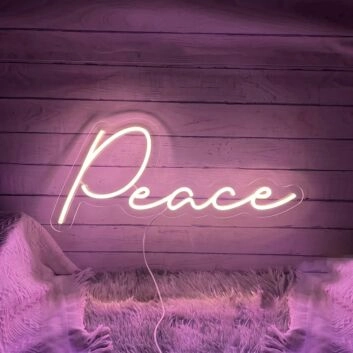Peace Neon Sign for Positive and Peaceful Decor