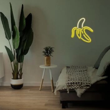 Banana Neon Sign for Fun and Whimsical Decor