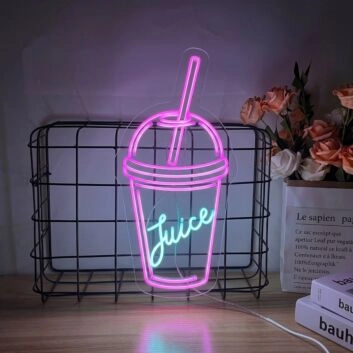 Juice Bar Neon Sign for Refreshing and Fun Spaces