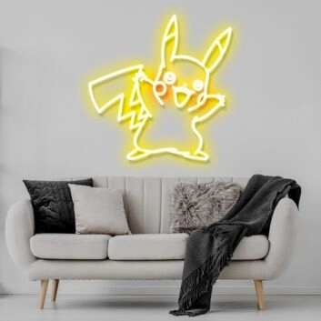 Pikachu Neon Sign for Anime Fans and Fun Spaces