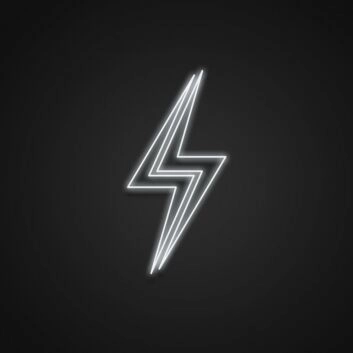 Lightning Bolt Neon Sign for Dynamic and Energetic Spaces