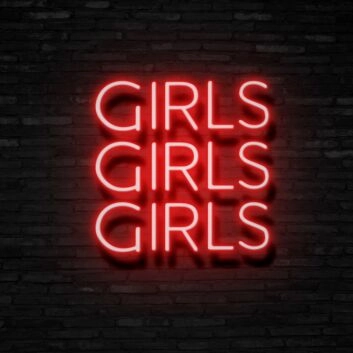 Girls Girls Girls Neon Sign for Fun and Playful Spaces