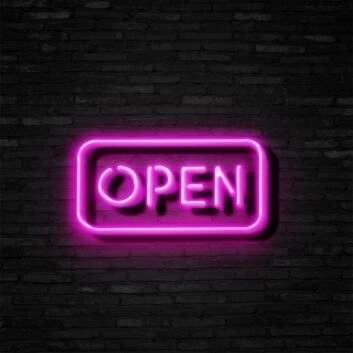 Open Neon Sign for Businesses and Shops