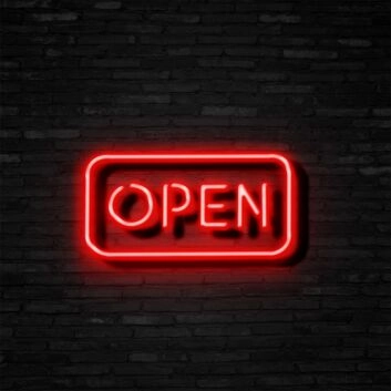 Open Neon Sign for Businesses and Shops