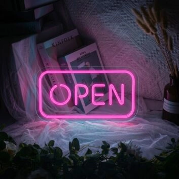 Open Neon Sign for Businesses and Shops