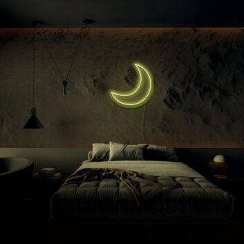 Moon Neon Sign for Peaceful and Relaxing Spaces