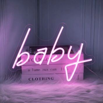 &#39;Baby&#39; neon sign