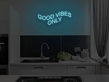 Good Vibes Only Neon Sign for Positive and Happy Spaces