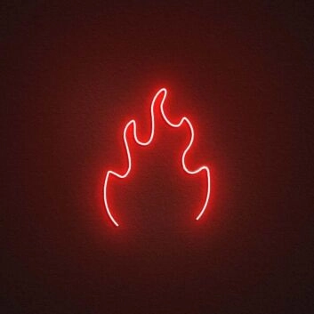 Fire Neon Sign for Dynamic and Energetic Spaces